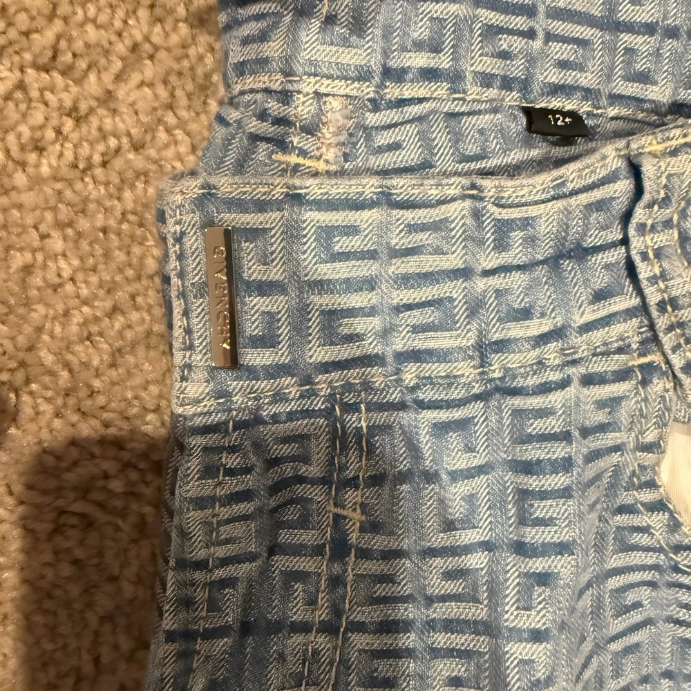 Givenchy Blue Patterned Straight Jeans - image 4